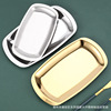 Stainless steel Korean barbecue plate Gold -plated cubes Snacks Snack Pastry Fruit Plate