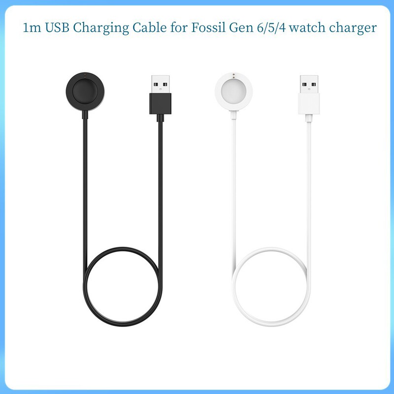 1m Smart Watch Charger Suitable for Fossil Gen 6/5/4 Watch Fossil Fossil 5 Heart Rate Model Magnetic