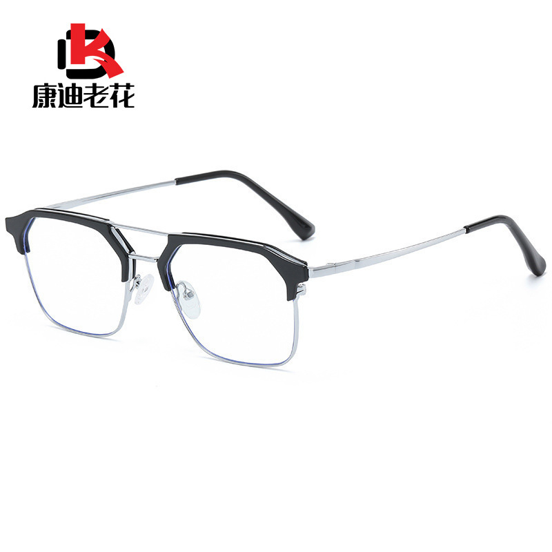 Two-color fashionable durable glasses for men and women for elderly