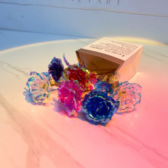 バレンタインデーのプレゼント24k彩金バラの花の土地は活動の小さい贈り物を押して卸売りして花の母の日の贈り物をシミュレーションします。