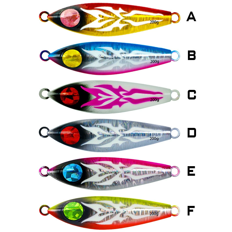 威和 Qingcang WH2 Slow Tieni Road Asian Bait Sea Fishing Fishing Night Light Lead Fish Metal Hard Bait Bait Bait Fake Bait