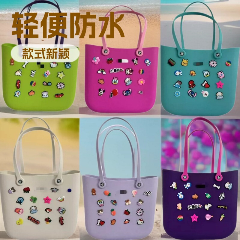 In-Stock Eva Perforated Bag Eva Beach Bag Amazon Moon-Shaped Handbag Pet DIY Tote Bag