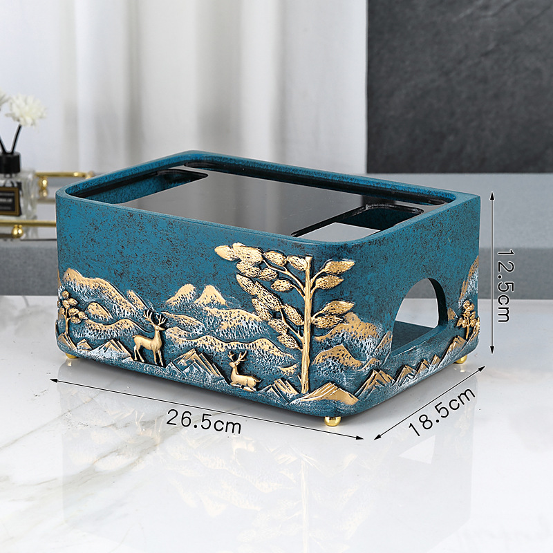 Blue trumpet pine deer single layer