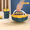 Food -grade plastic rice box Japanese bento box new square -shaped recipe can be microwave oven adult fresh -keeping box dim sum box