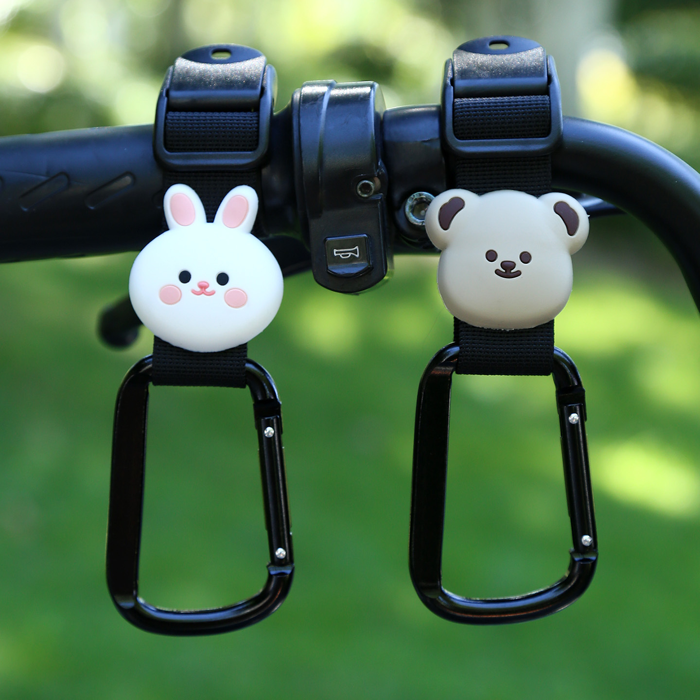 2025 Cross-Border New Electric Vehicle Hook Front Universal Cute Cartoon High-Value Stroller Hanging Buckle Storage Artifact