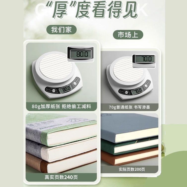 Soft Leather Notebook A5 Wrinkled Leather Journal High-Value Student Notebook Special Notebook for Middle School Students and Graduate Exam Preparation