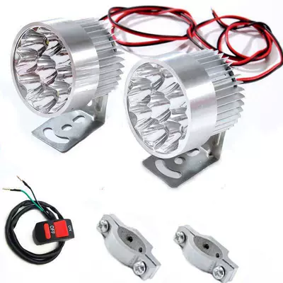 Motorcycle two-wheeled electric vehicle – Motorcycle tail - 9-beads-high-brightness-2-pieces-2-clamps-1-switch
