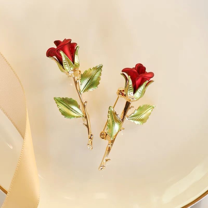 Vintage Brosche Mit Filigran Emaille Blumen Und Schmucksteinen_voghion.com