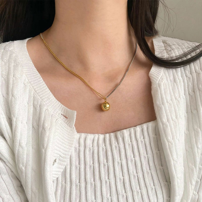 S reines Silber Nischendesign asmetrische Kette Halskette cool und High-End-Stil Dekoration gepaart mit Pullover Hoodie_voghion.com