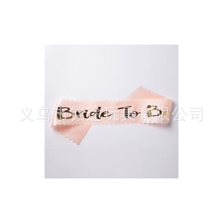 En stock soltero partido ceremonial novia cinturón para ser boda bronceado palabra EQUIPO novia correa de hombro