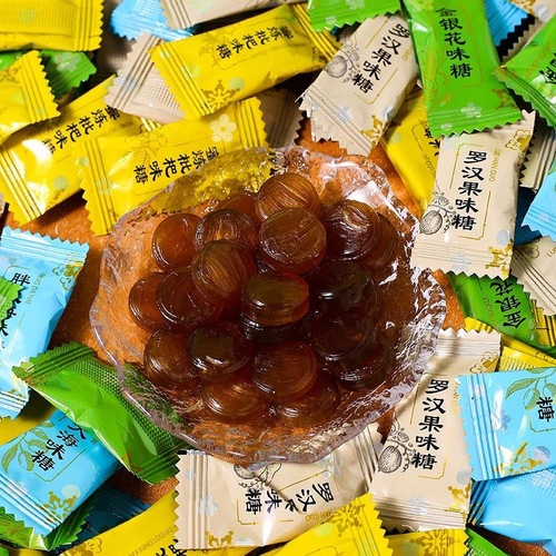 Cooling Mint Hard Candy throat lozenge, refreshing Puffroot and Monk Fruit, honeysuckle leisure candy snack wholesale and distribution