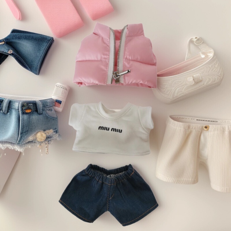 17cm Labubu Winter down Cotton Clothes Labubu Doll Clothes