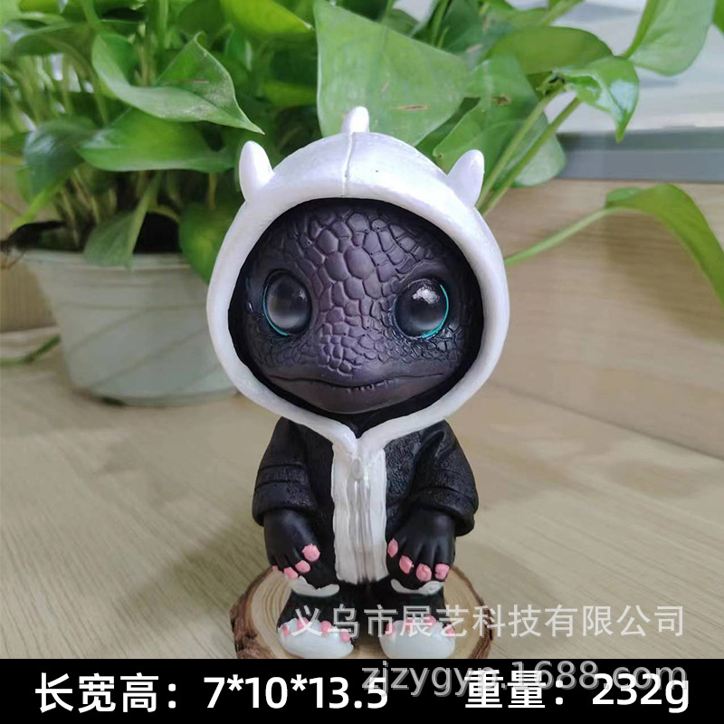 Transfronterizo nueva decoración del hogar dinosaurio elfo decoración de escritorio atmósfera escena diseño artesanía de resina