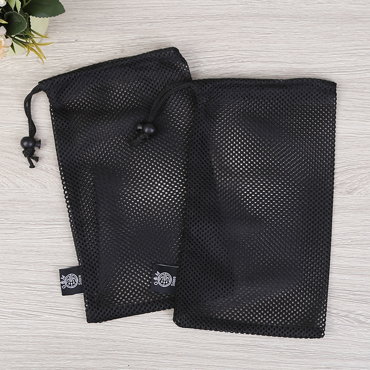 摇篮网布束口袋网袋拼接束口袋抽绳运动收纳袋网布拉绳收纳袋