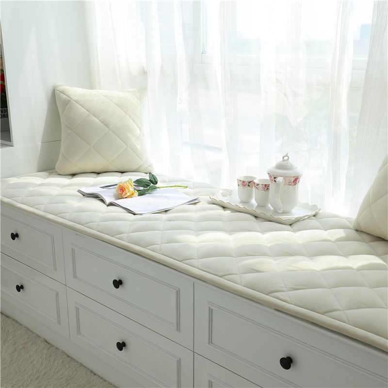 批發飄窗墊簡約窗台墊榻榻米坐墊加厚可機洗四季陽台墊子跨境電商