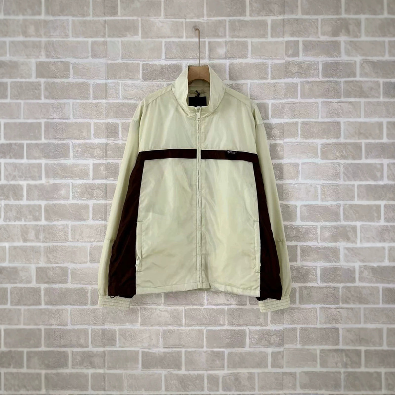 High-Quality 26Ss European and American Style Spring and Autumn New Letter Label Color-Blocking Lightweight Stand-Collar Jacket Fashion Unisex Outerwear