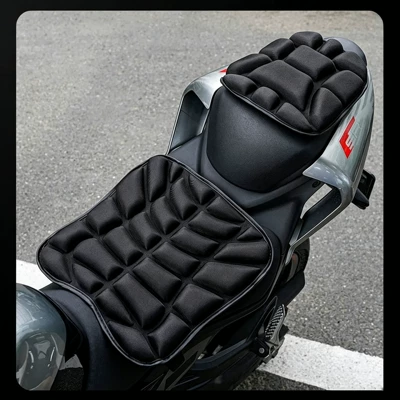 Motorcycle seat cushion with shock absorption, sun protection, and heat insulation for delivery and electric vehicles, soft and thickened, universal for scooters (Electric car cushion) - shock-absorbing-front-and-rear-seat-cushions