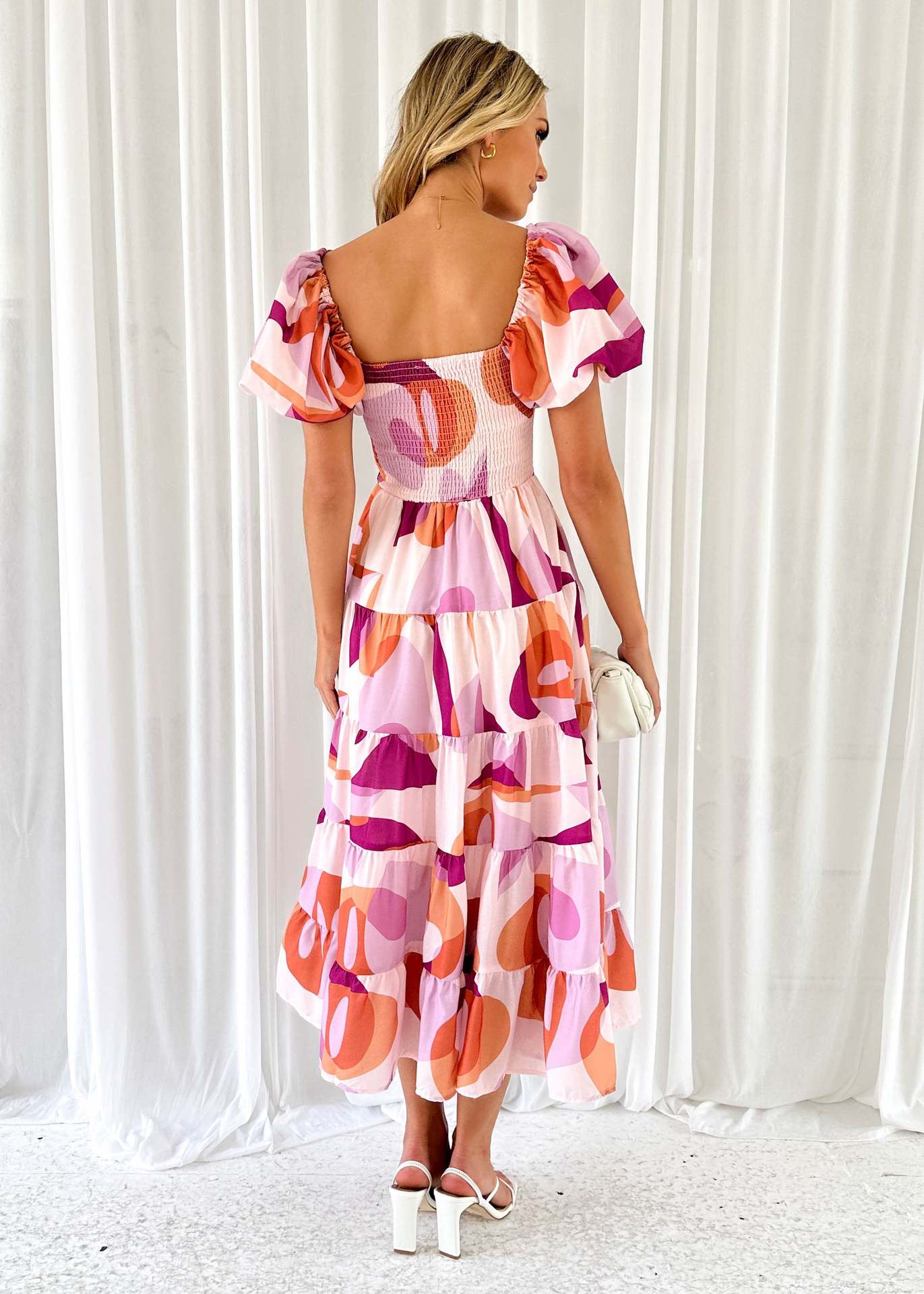 301g Weight Maxi Long Dress Dress Length Type Short Sleeve Sleeve Length Regular Dress Dresses Type Puff Sleeve Sleeve Type Polyester Fabric Type Mid Waist Waist Line Travel, Daily Occasion Boat Neck Neckline Regular Fit Fit Type Flower Pattern Summer, Spring Season Women's Gender Elegant, Classic Style Style Wholesale Women's Elegant Classic Style Flower Travel Daily Boat Neck Short Sleeve Regular Dress 25