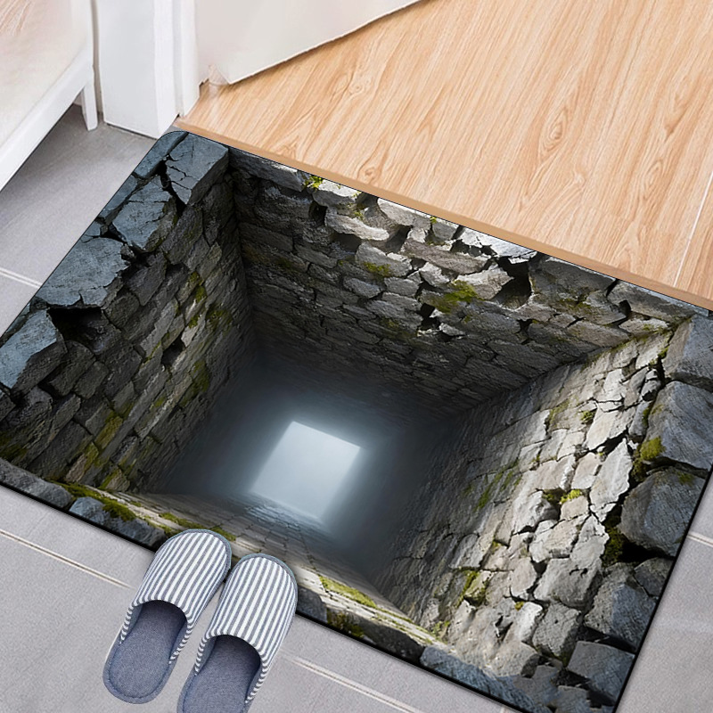 Decorative 3d Visual Anti-slip Rug For Bathroom And Kitchen Floor_voghion.com