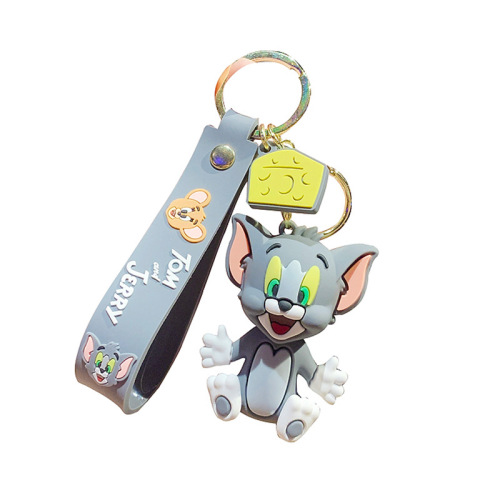 Cartoon creative key chain cute doll car key pendant couple pendant silicone key chain gift wholesale