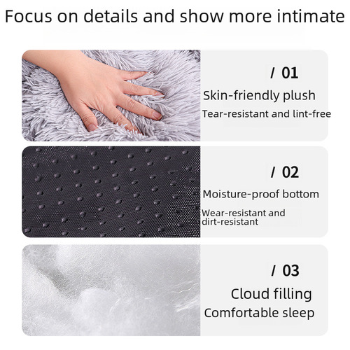 Cat kennel warm winter plush round thickened deep sleep kennel bed pet kennel mat