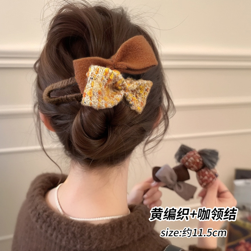 Gran arco clip de cabello de alta sensación clip de boca de pato nuevo clip de cabeza de mujer temperamento clip de tiburón clip de cabello
