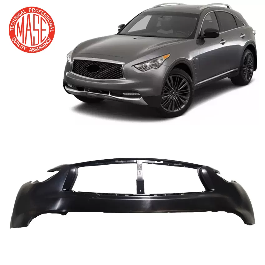 适用于2014-19QX70前保险杠盖无喷水孔无牌照孔620223EV6H