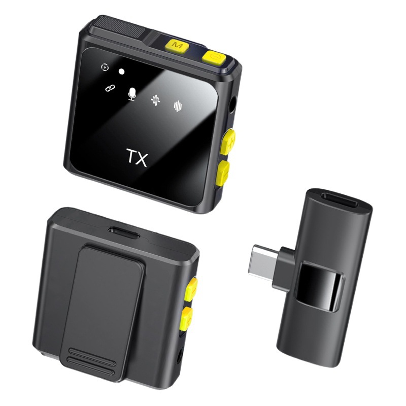 R8 dedicado uno a dos micrófono lavalier inalámbrico reducción de ruido adecuado para Apple TypeC teléfono móvil micrófono de transmisión en vivo F9