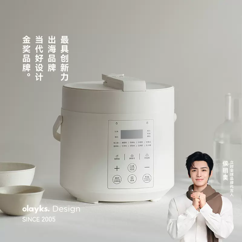 olayks立时畅销日韩设计电压力锅家用小型迷你智能2L高压锅饭锅煲