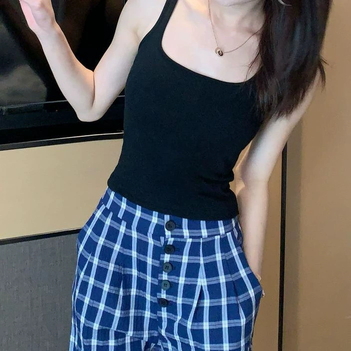 Straps, top with cups, fitted tank top