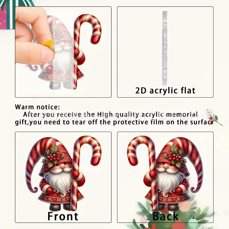 2D Navidad encantador regalo de Navidad colgante de vacaciones acrílico plano transfronterizo nuevo interior decoración