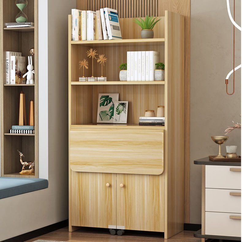 Mobile desk, suitable for small apartments, combined bookshelf and computer desk for bedrooms, student writing desk, study desk