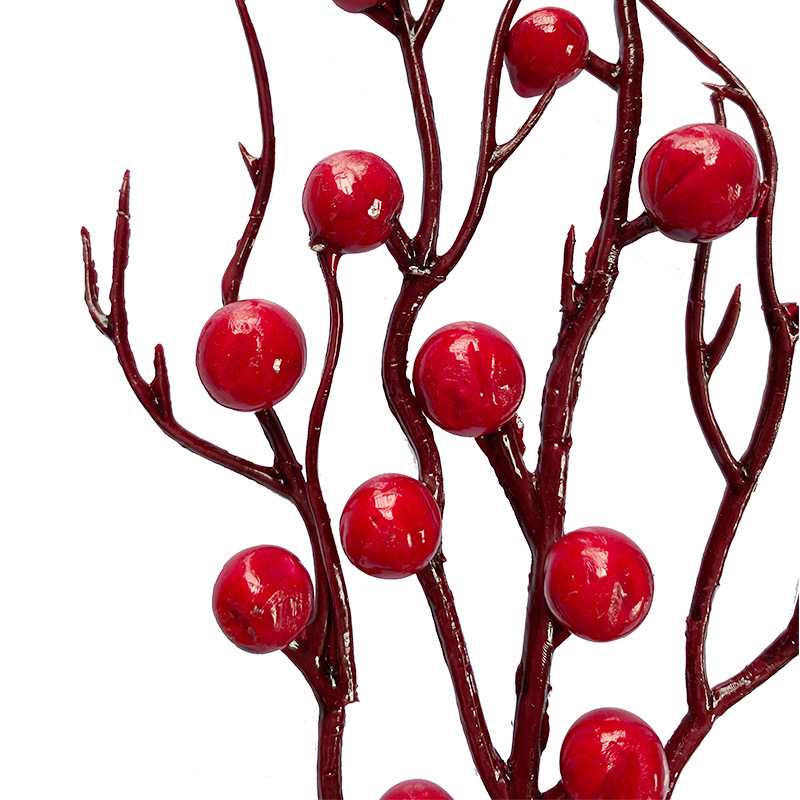 Festival de primavera decoración de Año Nuevo artificial baya roja ramo de Navidad fruta roja arreglo floral accesorios fortuna simulación de fruta Holly