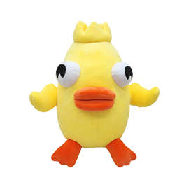 跨境新品 ducky momo plush 蜜桃鸭鸭动漫周边小黄鸭公仔毛绒玩偶