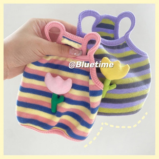 Pet Clothes Small Dog Camisole Summer Thin Korean Style Clothes Small Size Dogs Teddy Bichon Pomeranian Cat