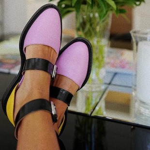 F02�ļ��¿����Q��2019����^ƽ��ƴɫ��ЬŮ40-43Sandals