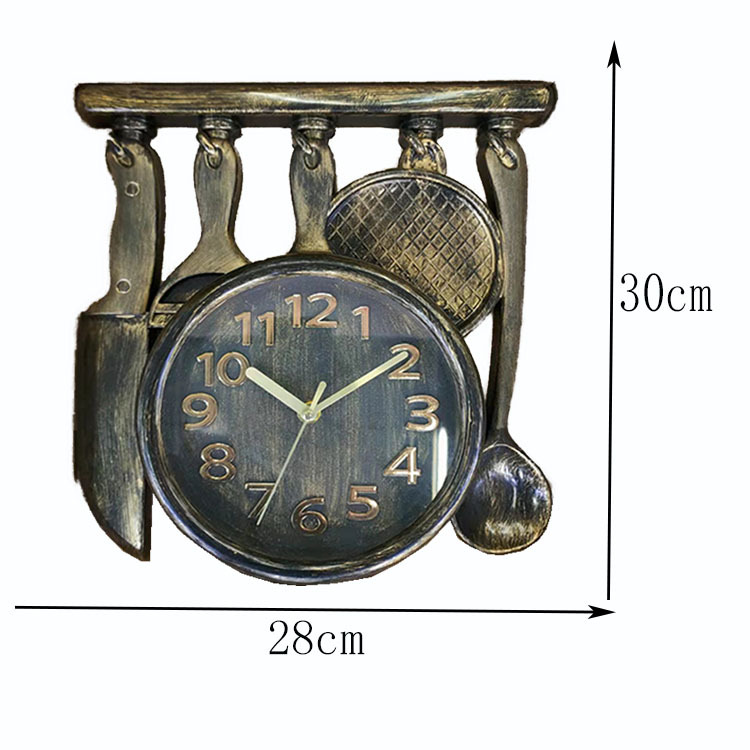 Reloj de pared moderno con diseño cartoon retro - Movimiento de cuarzo silencioso con segundos continuos - Fuente clara - Para decoración personalizada