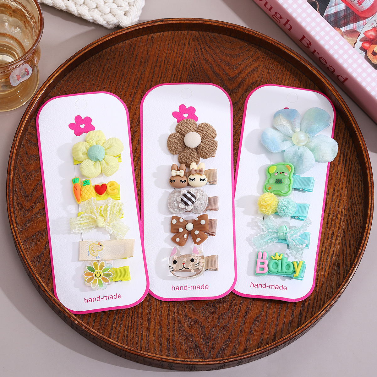 Niña envuelta en tela pequeña pinza para el cabello accesorios para el cabello niños lindo bebé súper lindo bebé bebé bebé pelaje de lanugo nuevo tocado de horquilla image 3