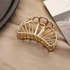 Metal crab pin, fashionable hairgrip, hair accessory, Korean style, 8cm, simple and elegant design