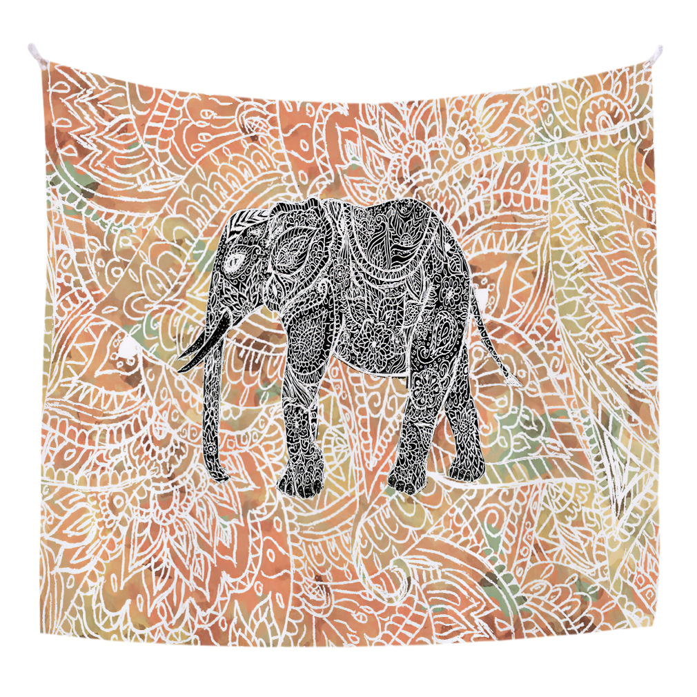 跨境热销墙面艺术挂毯 大象图案挂布 家居装饰壁毯挂画背景布厂家