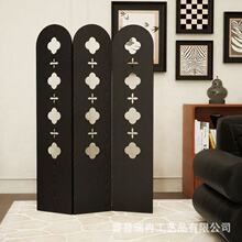 木质屏风实木雕刻镂空木质隔断可移动沙发背景墙摄影拍摄道具折屏