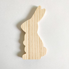 European and American Easter solid wood rabbit ornament festival decoration children's teaching props pure pine wood rabbit block