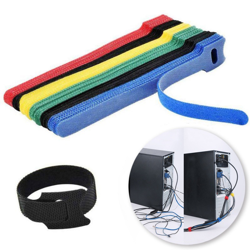 魔术贴扎带背靠背数据线自粘理线带尼龙彩色魔术贴扎带电线捆扎带