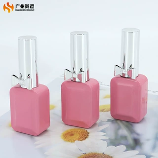 鸿运创意指甲油胶玻璃空瓶 可加工制作12ml透明分装瓶 指甲油包材