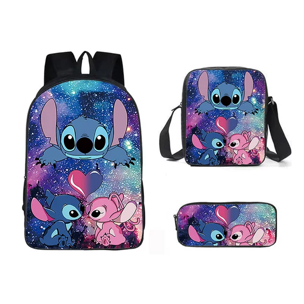 Cross-Border Manufacturer Stitch Backpack Cartoon Backpack Elementary School Student Schoolbag Dropshipping Burden-Reducing Design