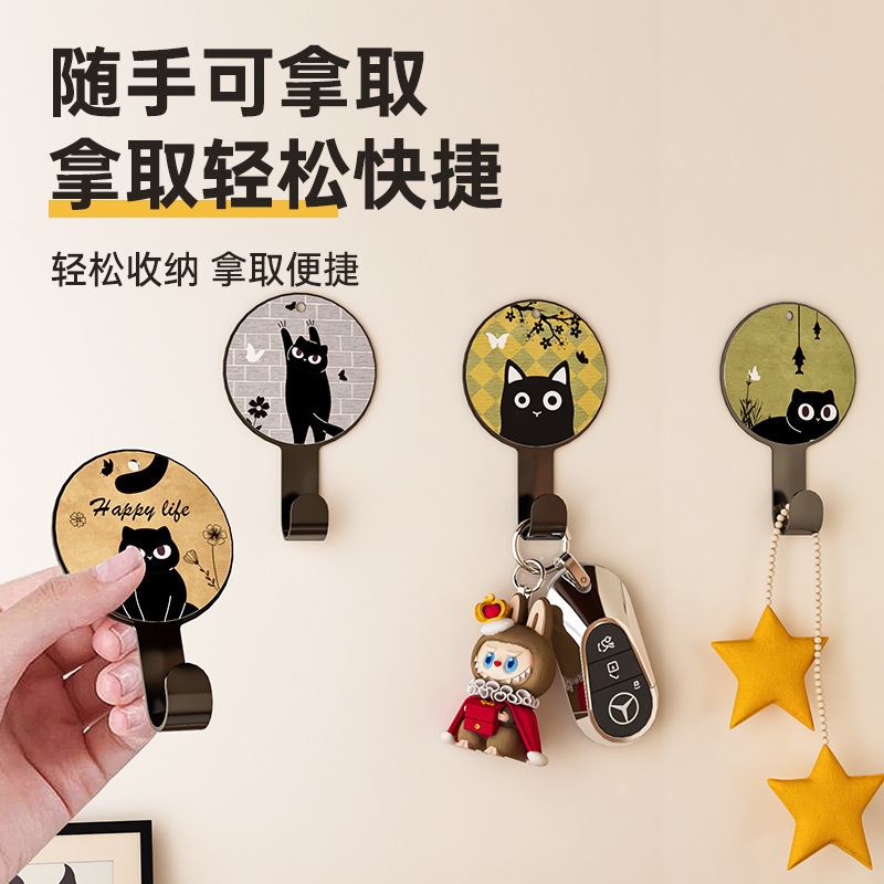 挂钩粘胶免打孔无痕粘钩承重挂衣服钩子厨房浴室门后墙壁玄关挂钩|undefined