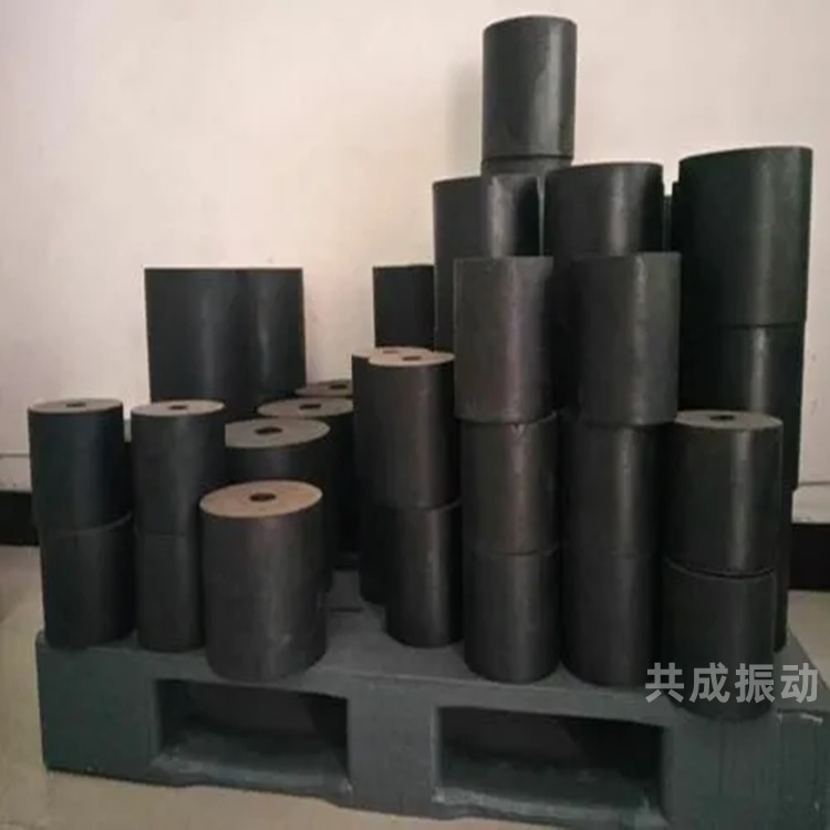 振动平台用胶垫  筒状橡胶减震垫 橡胶弹簧减振效果好