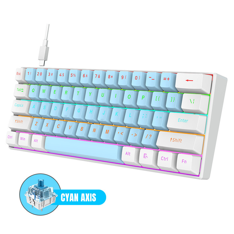 工場現物K98真 � � メカニカルキーボード青軸赤軸有線2色射出成形熱昇華キーキャップゲーム周辺装置|undefined