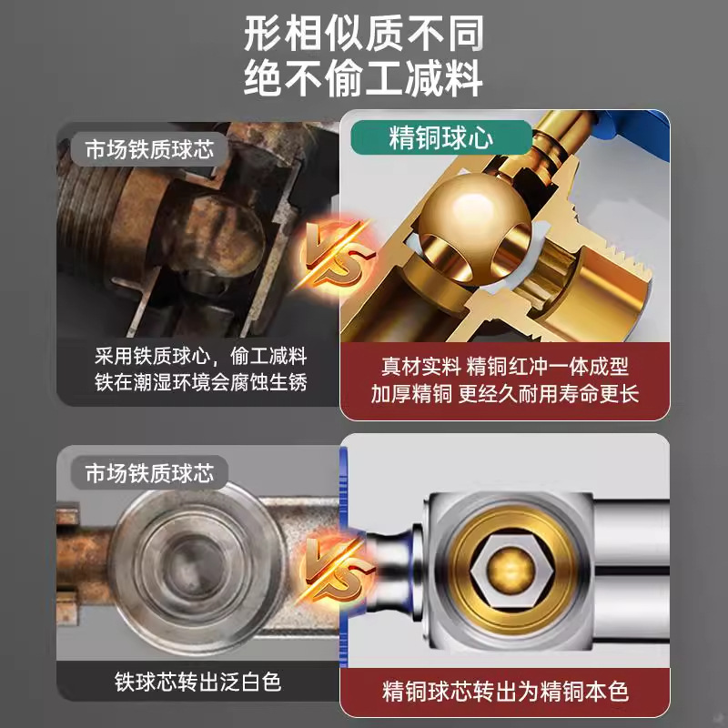 角阀非全铜精铜球芯三角阀球阀 角阀大出水量 大水流全新升级款|undefined