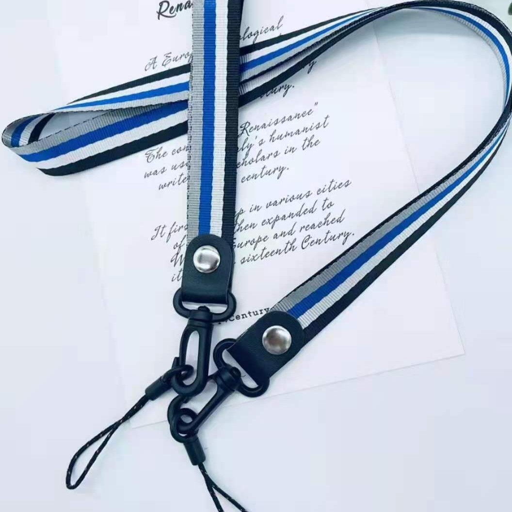 Verano nuevo en stock cordón a juego de color de cuatro colores corto teléfono móvil Halter cordón desmontable Arco Iris cuerda larga para hombres y mujeres